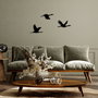 Wallity Migrant Birds - 302 Escultura de Pared de Metal Negra